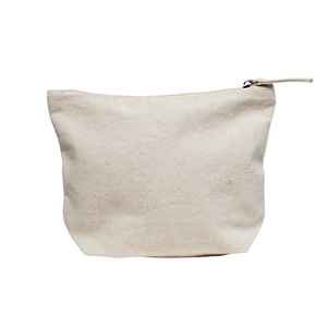 กระเป๋าเครื่องสำอางผ้าฝ้ายสีดำล้วนพิมพ์ลายเรียบง่ายปรับแต่งได้2024กระเป๋าเครื่องสำอางมีซิป - Product Image 3