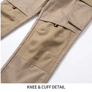 Men's Khaki <b>Waterproof</b> <b>Work</b> Pants Cotton Abrasion Resistant Custom Logo Multiple Pockets Uniform Type Anti-Wrinkle Anti-static - Product Image 5