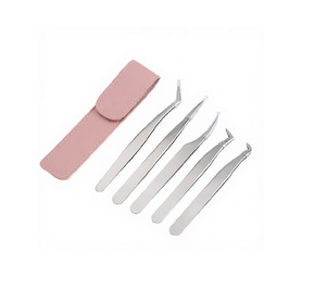 Pince à épiler professionnelle de haute qualité personnalisable en acier inoxydable, lisse, anti-magnétique, couleur arc-en-ciel, pour manucure - Product Image 5