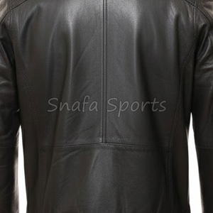 Veste en cuir véritable pour l'hiver, imperméable, coupe-vent, veste bomber vintage de haute qualité, personnalisée pour hommes - Product Image 5