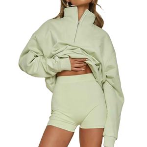 Pull-over élégant en coton extensible doux à 100 %, idéal pour un usage quotidien estival, coupe décontractée, design confortable, sweat à capuche d'été pour femme - Product Image 1