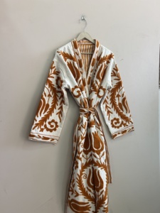 Indian Ethnic Suzani Embroidered Handmade Women Jacket Long <b>Duster</b> Kimono Robe - Product Image 4
