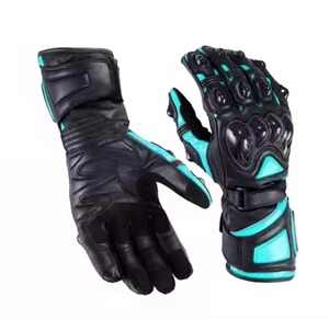 Guantes de Motociclismo Deportivos de Diseño Personalizado, con Protección para Carretera, Pantalla Táctil, Dedos Completos, Cuero de Alta Calidad - Product Image 1