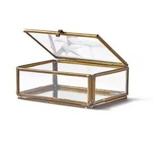 Classic Metal & Glass Jewelry Box Elegant Trinket Case for Rings Earrings Necklace Bracelet Home Bedroom Gift Display - Product Image 2