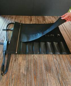 Premium Leather Knife <b>Roll</b> Culinary Knife Holder <b>Bag</b> Chef <b>Tool</b> Organizer Durable Travel Storage LKR-0312 - Product Image 3