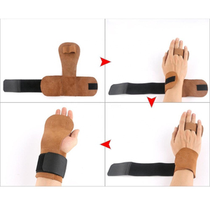 Protège-mains de gymnastique Virsa en cuir et néoprène, durables, réglables, personnalisables, unisexes, avec option OEM - Product Image 4