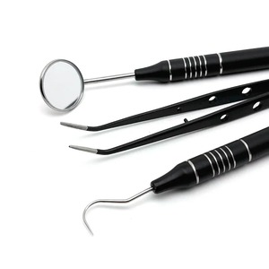 Kit de Instrumentos Dentales Manuales BAFA SURGICAL INSTRUMENTS, 3/5 Piezas, Espejo Bucal, Pinzas, Sonda Curva para Limpieza Dental - Product Image 3