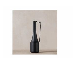 Jarrón de Metal decorativo negro moderno de alta calidad, Metal moderno de jarrón de mesa, jarrones de Metal para el hogar, oficina, decoración para sala de estar - Product Image 4