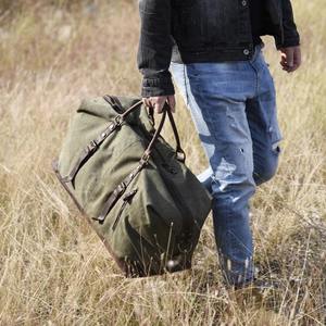 Bolsa de Viaje de Lona y Cuero, Moderna, Resistente, Impermeable, Estilo Vintage, Bolsa de Lona para Llevar Equipaje, Bolsa de Fin de Semana, Bolsa de Gimnasio, Gran Capacidad, LCTB-0039 - Product Image 2