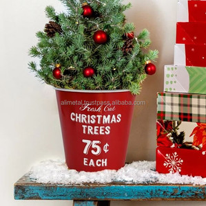 Maceta de Navidad de Metal de alta calidad personalizable, maceta decorativa para decoración interior o exterior en tamaño y color personalizables - Product Image 4