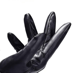 <b>Mens</b> Leather Dress <b>Gloves</b> Genuine Sheep Leather Winter <b>Gloves</b> Soft Warm Touch Screen Driving <b>Gloves</b> Classic Black <b>Gloves</b> - Product Image 2
