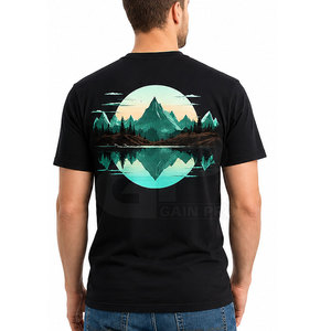 เสื้อยืดพิมพ์ลายสะท้อนแสงขนาดใหญ่สำหรับผู้ชาย เสื้อยืดกราฟิกผ้าฝ้ายพรีเมียม เนื้อนุ่ม ระบายอากาศได้ดี สวมใส่สบายๆ ทันสมัย เหมาะสำหรับใส่ในชีวิตประจำวัน - Product Image 4