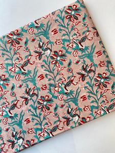 Tela de Algodón Elegante con Estampado Floral Jaipuri Sanganeri, Impresa a Mano, Ecológica, de Peso Medio, para Bolsos - Product Image 2