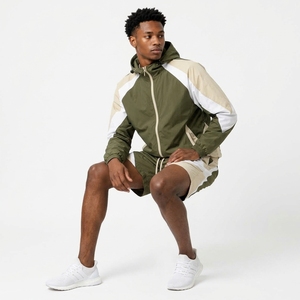 Custom Windbreaker Tracksuit Jacket <b>Shorts</b> Set OEM ODM Manufacturer Sportswear Teamwear Training Running Apparel - Product Image 5