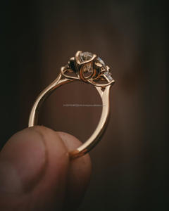 Fournisseur de bijoux fins femmes fiançailles cadeaux de luxe CVDDiamond 10K or massif F VVS-VS carats tout coupe laboratoire cultivé bague en diamant meilleur - Product Image 3