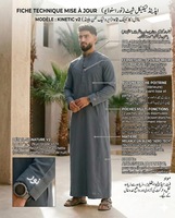 Qamis islamique traditionnel pour hommes + Shemagh blanc premium + Ensemble Agal Igal noir de haute qualité - Léger et à séchage rapide