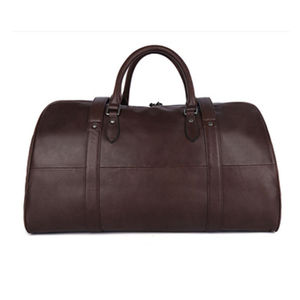 Men's Genuine Leather <b>Carry</b>-<b>on</b> Luggage Big Casual Style Travel Duffel Handbags with Zipper Closure for Men - Product Image 1