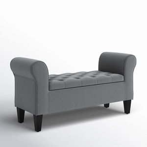 Canapé multifonctionnel luxueux en velours avec repose-pieds et accoudoirs, doté d'un rangement intégré - Product Image 1