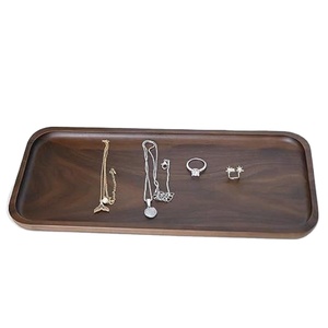 Accesorios para el Hogar, Bandeja de Acacia Pulida, Bandejas Decorativas para Exhibición de Joyería, Diseño Multifuncional, Bandeja para Servir Té, Café y Aperitivos - Product Image 1