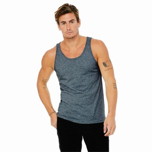 100% Cotton Gym Fitness Breathable Ribbed Absorb Sweat <b>Wife</b> Beater men's Tank Tops Men - Product Image 1
