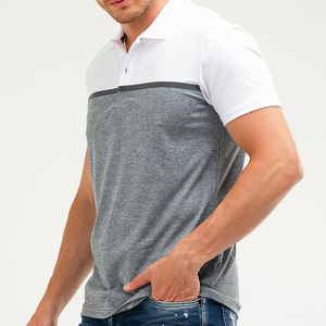 Polo homme moderne en mélange de coton, respirant, toucher doux, manches courtes, col classique, vêtement décontracté pour homme, en solde. - Product Image 6