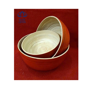 MÁS VENDIDO Tazón de Bambú Natural Hecho a Mano, Tazón de Bambú Ecológico para Servir, Decoración para el Hogar y la Cocina - Product Image 1