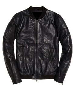 Chaqueta de Cuero de Oveja Personalizada para Hombre, Estilo Piloto, Invierno, Venta al por Mayor, OEM, Cuello Alto de Lona, Logotipo Frontal - Product Image 4