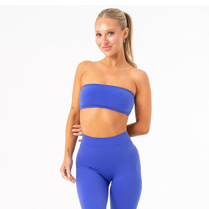 women yoga set <b>seamless</b> <b>leggings</b> sports bra high waist fitness workout gym wear breathable stretch activewear set - Product Image 5