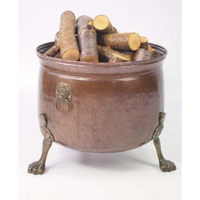 Pot de fleurs vintage en laiton avec poignées en tête de lion et pieds en griffes, pot à cactus, support pour plantes d'intérieur, vase pour plantes serpent