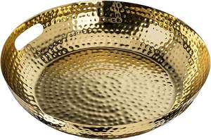 Tazón de latón duradero de diseño moderno para presentación de alimentos, ideal para servir curry, arroz y aperitivos en el hogar y restaurantes. - Product Image 3