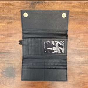 New Women's Long Wallet Hand Tooled Hair-On Leather Card Money Holder Clutch <b>Genuine</b> Leather RFID Blocking Large Capacity Wallet - Product Image 6