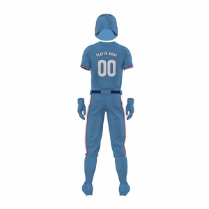 Uniforme de Béisbol Personalizado con Logotipo y Nombre del Jugador, MOQ Bajo, Tejido Grueso, Transpirable, de Secado Rápido, 100% Poliéster - Product Image 4