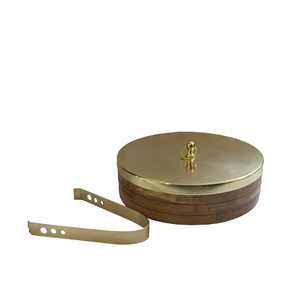 Polished Wooden Chapati Box Customized Printed Design Dishwasher Safe Food use for steel <b>lid</b> and tongs - Product Image 5