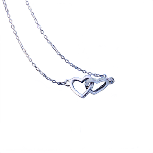 Collar con Colgante de Corazón de Plata 925 de Excelente Calidad, con Moissanita, Chapado en Rodio, Cadena de Caja, Unisex, para Uso Diario - Product Image 3