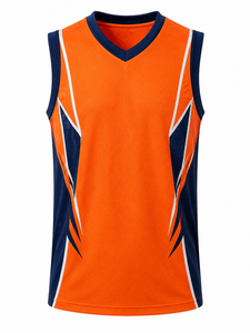 Maillot de basket-ball personnalisé OEM de haute qualité, 100% polyester, maille respirante, imprimé par transfert thermique, taille plus, UPF 50+ - Product Image 6