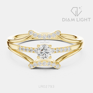 Bague de fiançailles et de mariage pour femme, cadeau de bijoux, certifiée IGI, diamant de laboratoire taille ronde 0,146 carat, ensemble de bagues en or blanc 14 carats - Product Image 5