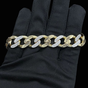 Certified Luxury Vintage Link Flower Shape Tennis Bracelet Customized 14K <b>Solid</b> <b>Gold</b> Hip Hop Diamond Moissanite Women for - Product Image 3