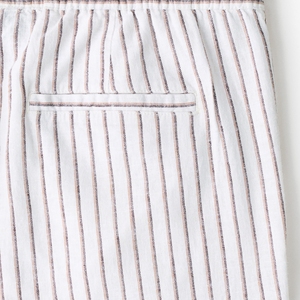 Shorts de sport vintage oversize en polyester imprimé sur mesure, anti-plis, avec logo uni sur le devant, rose pâle, cordon de serrage, pour homme - Product Image 5