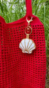ALI FASHION ART Customized Hand Embroidered Eco-Friendly Felt Woven Fruit Pattern Carabiner Keychain <b>Bag</b> <b>Charm</b> Model AFA-01 - Product Image 6