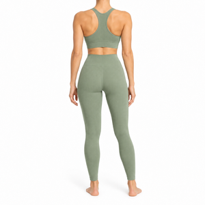 Conjunto Deportivo de Sujetador y Pantalones Cortos para Mujer, Ropa Deportiva Elástica de Dos Piezas, para Gimnasio, Entrenamiento, Pilates, Proveedor Mayorista de Ropa Deportiva de Verano - Product Image 2