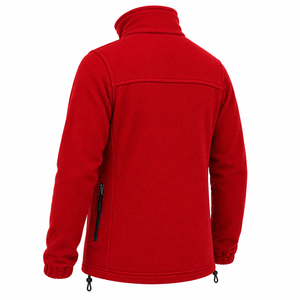 High Quality Men Polar <b>Fleece</b> Jacket Stand Up Collar Utility Zipper Pockets Thermal <b>Work</b> Uniform Vibrant Tone Workwear Jacket - Product Image 4