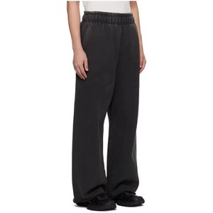 Pantalon de jogging ample délavé pour homme, style vintage, en coton, taille élastique, avec cordon de serrage, coupe droite, décontracté, pour l'entraînement - Product Image 4