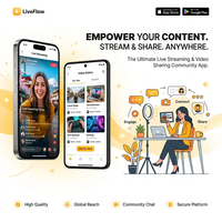 Aplikasi Streaming Langsung Video aplikasi seluler Aplikasi Streaming Langsung untuk Android dan iOS Aplikasi Seluler Berbagi Komunitas iOS Android Live Flow