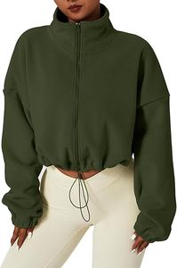 Women's Full Zip Fleece Short Jacket Warm Winter Long Sleeve Sherpa Crop Coat with Stand Collar sweatshirts high quality - Product Image 3