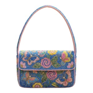 Bolso de Hombro con Cuentas Temática de Londres Hecho a Mano, Bolso de Mano con Cuentas de Autobús Rojo y Taxi, Bolso Elegante para Mujer, Bolso de Fiesta - Product Image 6