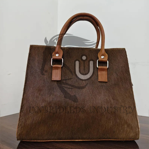Bolso Tote de Cuero Vacuno Vintage con Correas y Hebillas Marrones, Resistente al Agua para Todas las Temporadas - Product Image 3