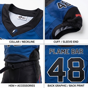 Camiseta de Fútbol Americano Personalizada Sublimada CORNING para Niños, de Malla Elástica Resistente, Cuello en V, Sin Mangas, que Absorbe la Humedad - Product Image 4