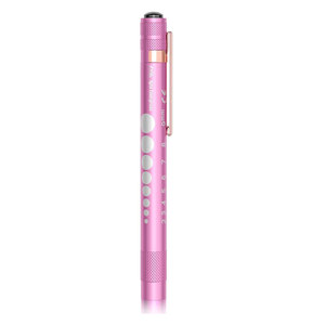 Stylo lumineux rose pour infirmières LED médicale avec interrupteur à un bouton Modes de lumière blanche et chaude Jauge d'élève Règle de 5cm - Product Image 6