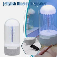 Portable en gros romantique 3D méduse veilleuse pour enfants cadeau avec haut-parleur Bluetooth jouer de la musique son doux couleur RVB