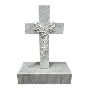 Lápida con forma <span class=keywords><strong>de</strong></span> cruz <span class=keywords><strong>de</strong></span> mármol blanco <span class=keywords><strong>de</strong></span> Carrara estilo americano, lápida individual vertical personalizada con cruz celta irlandesa <span class=keywords><strong>para</strong></span> tumba. - Product Image 1